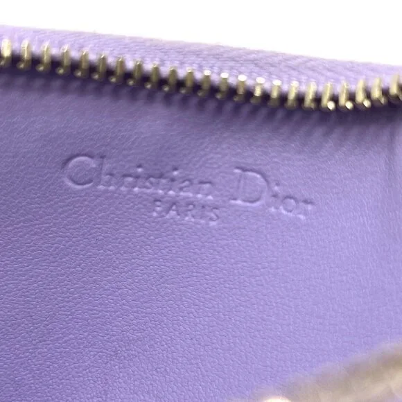 CHRISTIAN DIOR S0965ONMJ Lady Dior Cosmos Zip Card Case coin purse - Picture 8 of 14